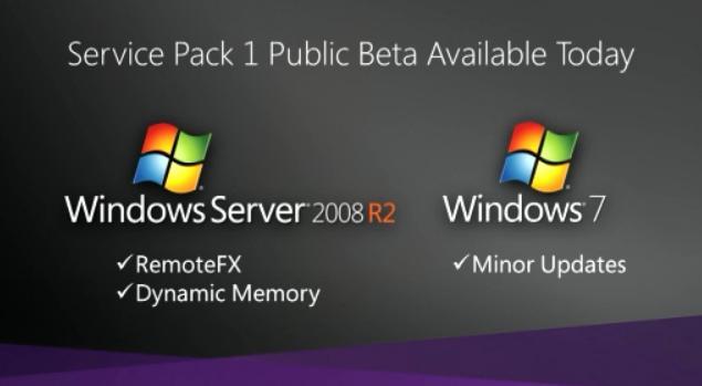 Windows 7 SP1 public beta 今日公布 官方下载