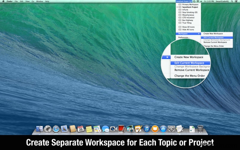 SaneDesk for Mac 2.0 破解版 – 虚拟桌面管理软件