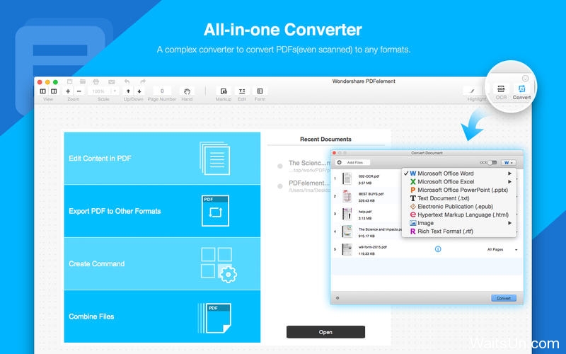 Wondershare PDFelement for Mac 5.3.9 破解版 – 优秀的PDF编辑工具