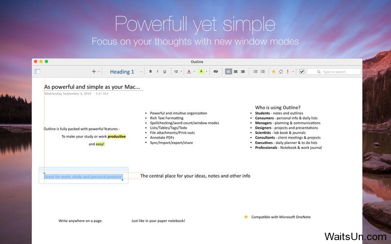 Outline for Mac 3.5.2 破解版下载 – 优秀的笔记软件