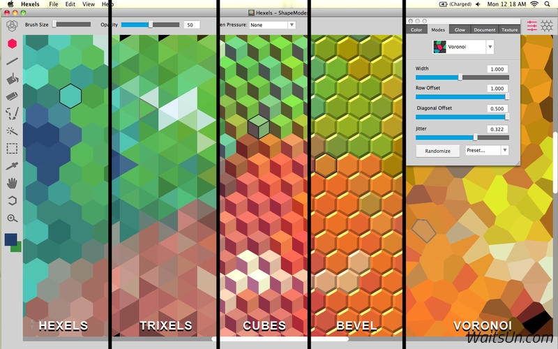Hexels Pro for Mac 1.2 破解版 – Mac创意的六边形绘图设计工具-麦氪派