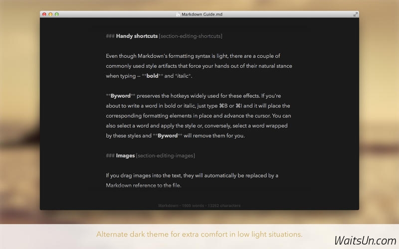 Byword for Mac 2.5 破解版 – Mac上简洁优秀的Markdown编辑器