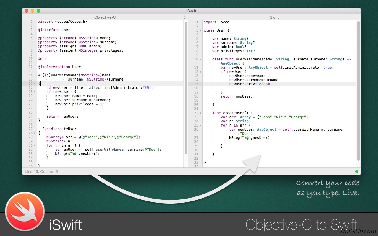 iSwift for Mac 2.4 注册版 – Objective-C转换Swift代码工具