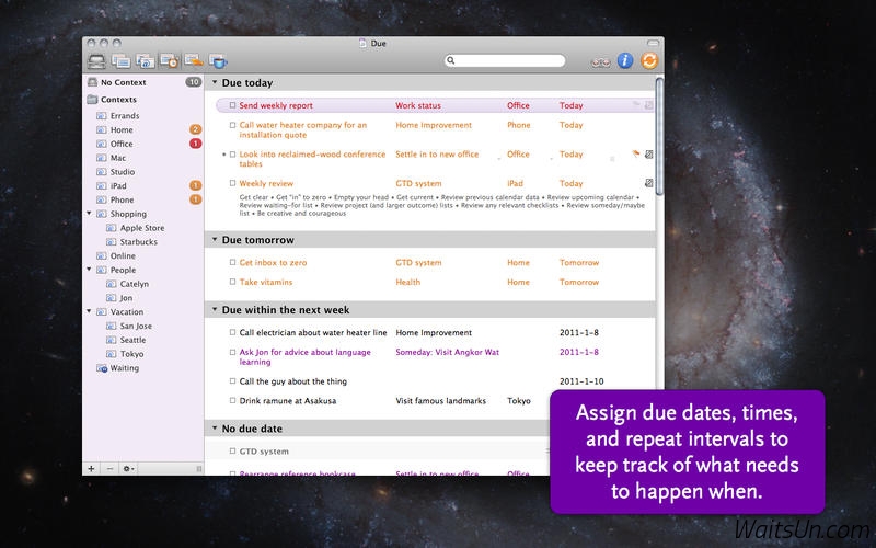 OmniFocus 2 Pro for Mac 2.5.3 注册版 – 最优秀的GTD效率工具