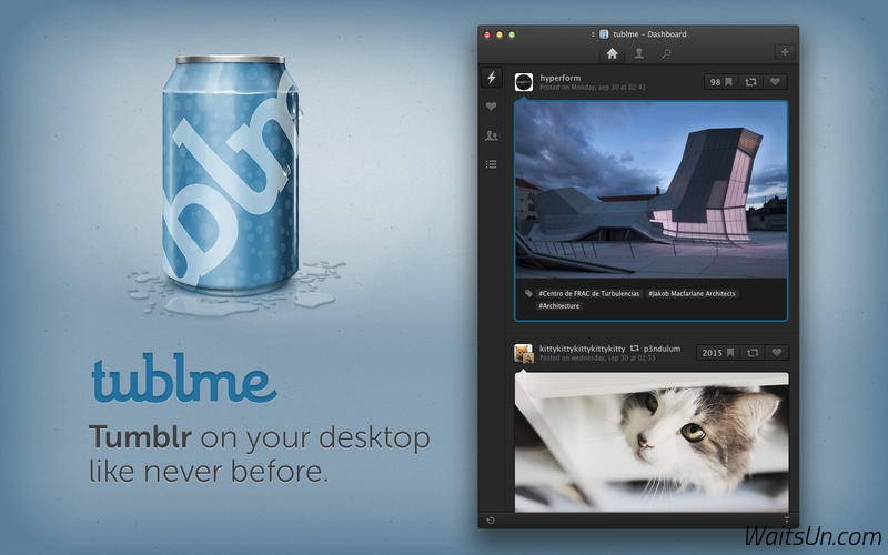 Tublme for Tumblr for Mac 1.2 激活版 - Mac上优秀的Tumblr客户端