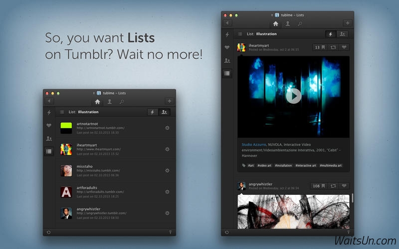 Tublme for Tumblr for Mac 1.2 激活版 - Mac上优秀的Tumblr客户端
