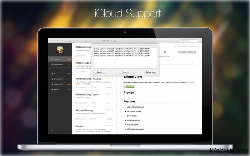 Oh My Star for Mac 1.1.9 激活版 – 实用的Github Repo管理工具-麦氪派
