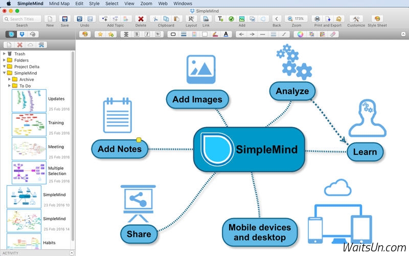 SimpleMind for Mac 1.12.1 激活版 – 简单易用的思维导图工具