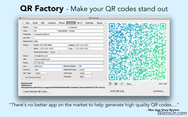 QR Factory for Mac 2.9.4 激活版 – 优秀的二维码制作工具-麦氪派