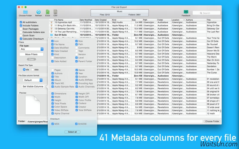 File list Export for Mac 1.8.1 破解版 – 实用的文件列表导出工具-麦氪派