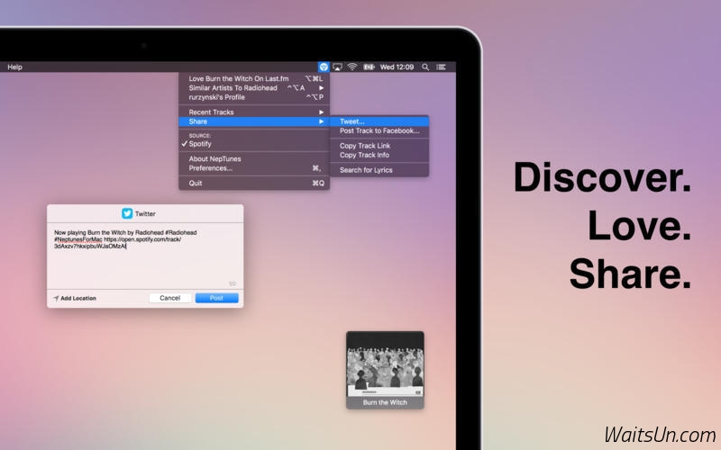 NepTunes for Mac 1.50 激活版 – iTunes + Last.fm工具-麦氪派