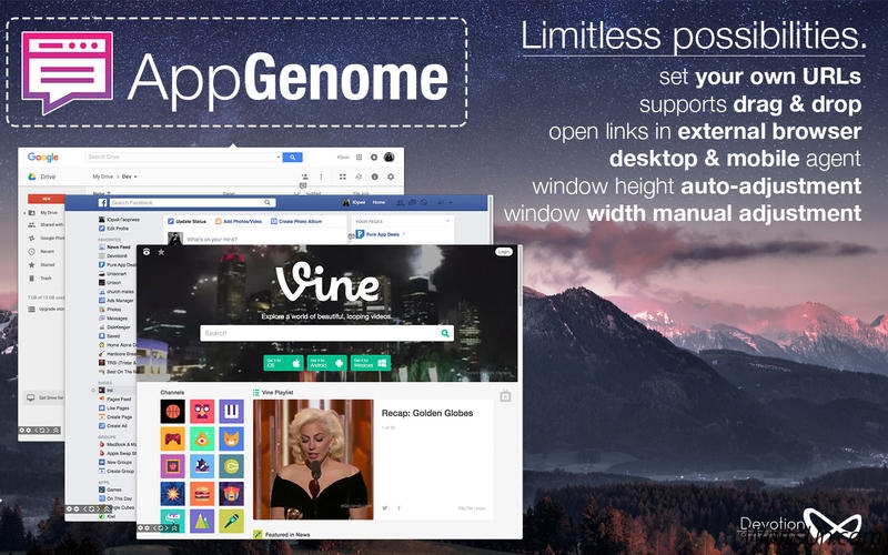 AppGenome for Mac 1.4 激活版 – 创建基于URL的应用-麦氪派