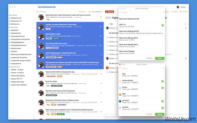 Cashew for Mac 1.7.1 激活版 – Github代码管理工具-麦氪派