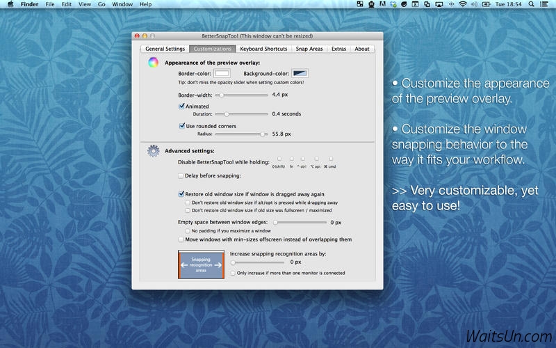 BetterSnapTool 1.9 Mac 破解版 – 最好用的窗口控制工具