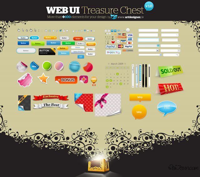 UI设计师的盛宴：Web UI设计资源大系