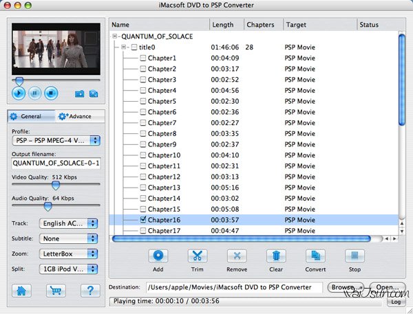 iMacsoft DVD to PSP(高效的PSP视频转换器)-麦氪派